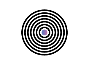 Icono de círculos concéntricos