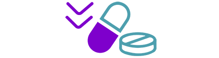 Icona indicante riduzione dei farmaci