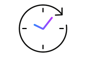  Clock with arrow icon